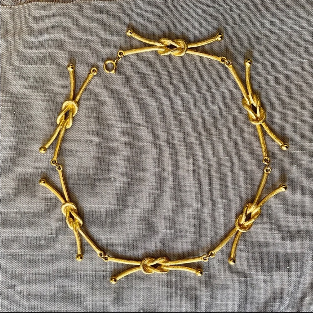 Vintage gold knot MCM choker necklace